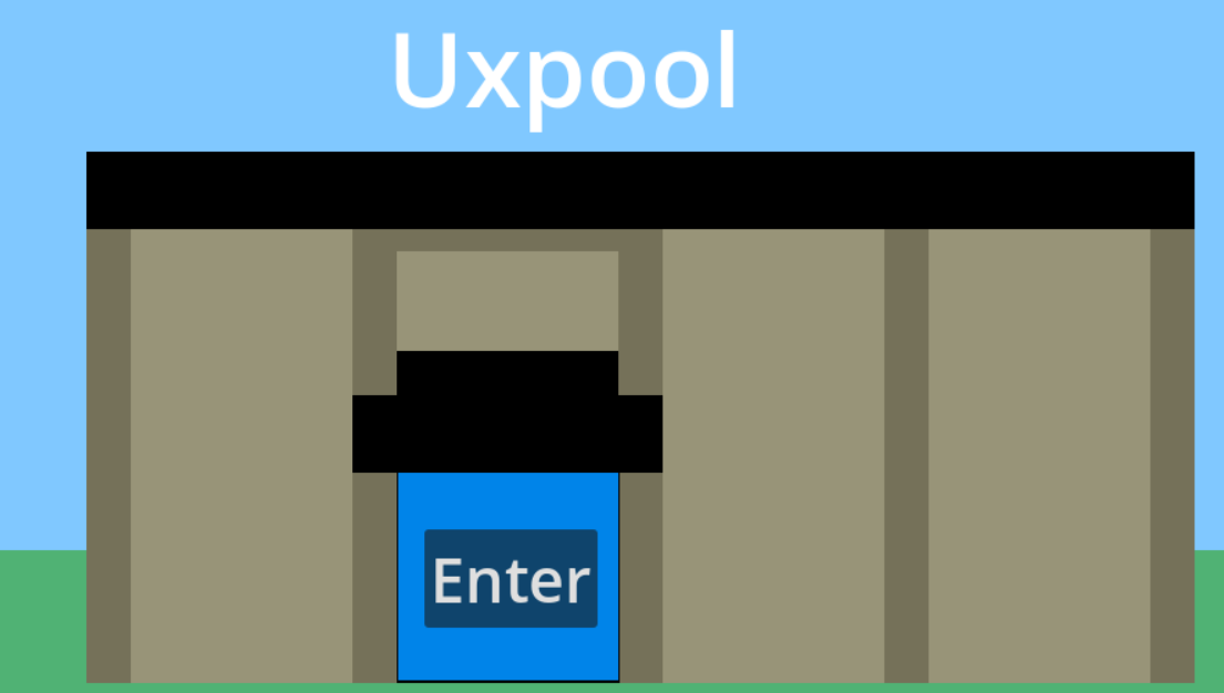 Uxpool game showing pool table and mini-games interface